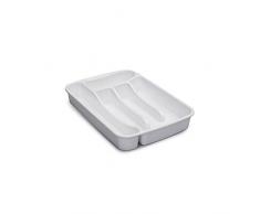 Stefanplast Linea Primavera 5Â spazi Posate Contenitore, Bianco, 25Â x 34Â x 5Â cm