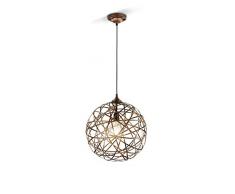 Trio Jacob Lampada a Sospensione, Sfera, Diametro 40 cm E27, Rame Antico, metallo