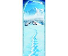PLAGE naskapis Camino En La Neve 2Â di Trompe-l oeil Porta, Vinile, Multicolore, 83Â x 3Â x 204Â cm