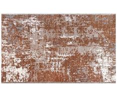 Tappeti di design by Homemania Tappeto Double Face Halimod 14, Misto Cotone, Grigio/Marrone, 38.0x38.0x4.0 cm