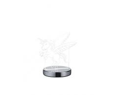 Reality Karo Lampada da Tavolo, LED, Ikaro con Variazione Luce da Cala a Fredda Integriert, 7 W, Cromo, 12 x 17 x 17,5 cm