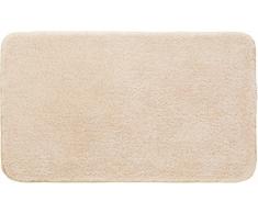 Grund Melos - Tappetino per tavoletta Copri WC, 47 x 50 cm, Colore: Bianco e Beige
