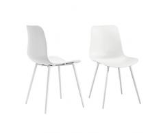 ZONS Sedia, Bianco, 44.5x48.5x80 cm