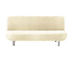 Eysa Cora Copridivano Bielastico Clic Clac 3 Posti, Poliestere-Cotone, Greggio, 36x27x14 cm