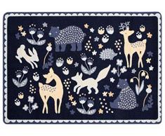 Vallila Fauna 133x190 cm Notte cameretta Bambini Animali Tappeto, 190cm x 133cm