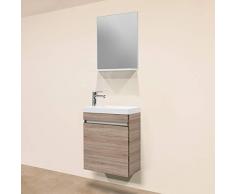 Sanotechnik Nora - Set di mobili da Bagno, 3 Pezzi, Legno, Rovere, 25 x 48 x 60 cm