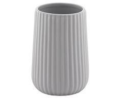 Gedy Marika portaspazzolini, Ceramica, Grigio, 8Â x 8Â x 11,6