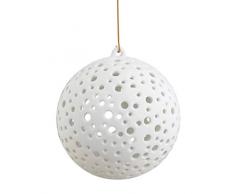 KÃ¤hler Nobili - Portalumini in Ceramica, 12 x 12 x 12 cm, Colore Bianco