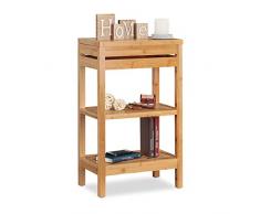 Stretto Armadio Multiuso per Bagno e Cucina per Nicchie Bianco Relaxdays 10020975 Mobile a Colonna Alto con 6 Mensole
