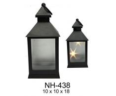 ROYMAR Candil con luci a LED da Parete soffitto e portacandele Decorazione della casa Unisex Adulto, Nero (Nero)
