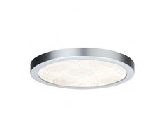 Paulmann 70686 Plafoniera Ivy, Rotonda, 14 W, 2700 K, Luce Bianca Calda, Pannello Led Cromato Opaco, Ip44, Lampadine Incluse, Plastica
