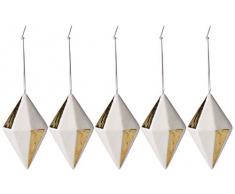 OmniReselling - Decorazione per Albero di Natale da Appendere, 5 Pezzi, Non specificata