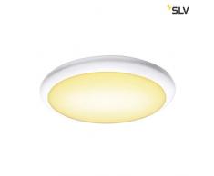 SLV Ruba 16 CW - Lampada da parete e soffitto a LED, per esterni, IP65, 3000/4000 K, in plastica, 24 W, colore: Bianco
