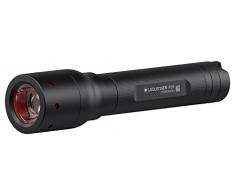 Led Lenser P5R torcia tascabile a LED, flusso luminoso Max 420 lumen, raggio di luce Max 240 m, autonomia Max 15 ore, in confezione Box, Nero