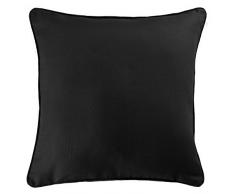 COTON DâINTERIEUR, Fodera Panama per Cuscino, Cotone, nero, 60 x 60 cm