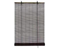 GARDINIA Bamboo Tenda a rullo Cioccolato, montaggio a soffitto o a parete, traslucido, opaco, tutti gli elementi di montaggio inclusi, 100 x 160 cm (LxA)