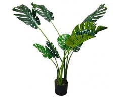 Geko - Pianta Artificiale Monstera 120 cm, Verde, Grande, Taglia Unica