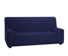 Martina Home Tunez Copridivano elastico, Tela (50% poliestere, 45% cotone, 5% elastan), Blu Mare, 1 quadrato da 70 a 110 cm di larghezza