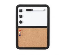 eBuyGB Split memo Ufficio casa bacheca in Sughero, cancellabile a Secco Scuola Cucina, Bianco, 30.2Â x 21.59Â x 1.8Â cm