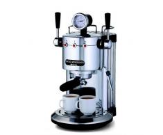 Ariete 1387/20 Caffè Novecento Macchina per Caffè Espresso, Cappuccinatore, Vano Scalda Tazze, 1100 W, 2 Tazze, 15 Bar, Cromo, Argento/Nero