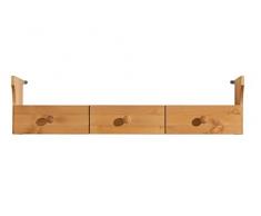 LifeStyleDesign 910356 - Armadietto da Appendere, Modello Blair, 3 cassetti, in Legno, Modello Havanna, 100 x 26 x 25 cm