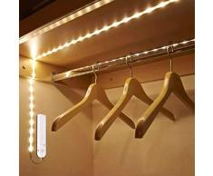 STRISCIA LED A BATTERIA BIANCO 3000K 1M CON SENSORE