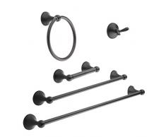 AmazonBasics - AB-BR846-OR, set di accessori da bagno, 5 pezzi, bronzo lucidato effetto anticato