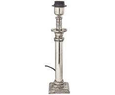 Better & Best lampada da tavolo con colonna rotonda/Base quadrata, argento, 9Â x 9Â x 37,5Â cm