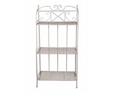 Galileo Casa 2421789 Scaffale Battuto, 3 Piani, Ferro, Bianco, 29x62x128 cm