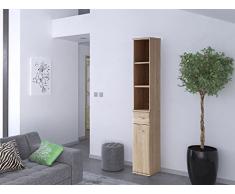 THETA DESIGN by Homemania Mobile ingresso, MOBILE INGRESSO Oxford, Corpo: rovere sonoma, fronte: rovere sonoma pvc