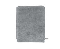 ESSIX - Guanto da Bagno Aqua, Cotone, Grigio Argento, 16 x 21 cm
