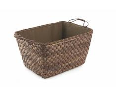 Villa dEste Home Tivoli Shabby Set 6 Cesta, Vimini + Cotone, Marrone, 6 unitÃ