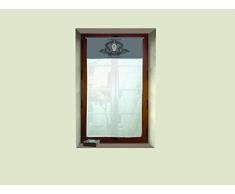 Soleil docre Tendina a Vetro in Cotone 60x90 cm MEDAILLON Grigio
