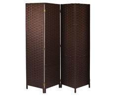 Vacchetti Giuseppe 42056600NO Paravento, 4 Ante, Legno, Noce, 40 x 1.8 x 170 cm