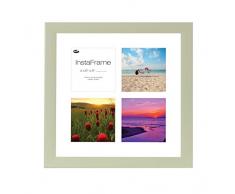 Inov Agosto 16 x 40.64 cm Instaframe Quadro per Instagram 4 / timbratura Foto in Bianco a Scacchi con la stuoia e Bordo Bianco, Patrimonio Verde