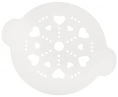 silikomart 70.004.99.0060Â ACC 049Â cuori Stencil per decorazione di torte plastica/polipropilene bianco 0,1Â x 24,5Â x 32,5Â cm