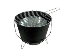 Helio Ferretti HF Mini Barbecue Portatile, Metallo, Bianco, 28Â x 28Â x 22Â cm