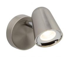 Brilliant AG g50610/13Â Nifty Faretto da parete LED metallo 4Â W Integrated acciaio