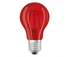 Osram, lampadina a forma di bulbo, lampada LED dal classico look, in vetro, colore blu, E27, 4Â W, Vetro, Red, E27, 2 wattsW 240 voltsV
