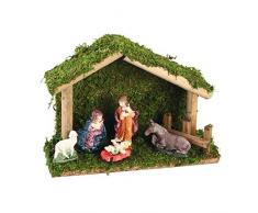 AUTOUR DE MINUIT 5CRE316 presepe Natalizio con 8 Santoni in Porcellana, Verde