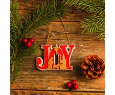 Fun Express FE-OTC - Ornamento religioso natalizio â JOY (Word) â Presepe Sacra Famiglia