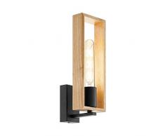 EGLO LITTLETON - Lampada da parete in acciaio, 60 W, colore: nero