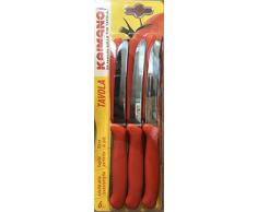 Kaimano FISKARS Coltello TAVOLA Set 6PZ Corallo ITALICU S, Acciaio Inossidabile, Multicolore, Unica