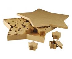 efco 2634616Â in Cartone SCATOLE Set, 6Â x 6Â x 4Â cm, Colore: Marrone