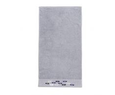 Sancarlos Pesci Asciugamano, 100% Cotone in Spugna, Grigio, lavabo