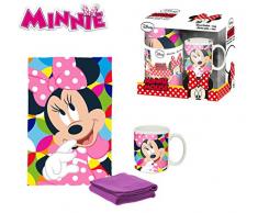 Desconocido Kids Minnie Set Coperta in Pile, Multicolore, 150 x 100 cm