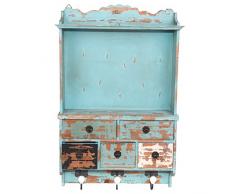 Bianchi Dino MB191_50 Dispensa con Cassetti, Legno, Blu, 13x50x79 cm
