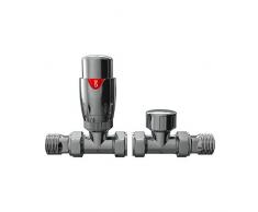 Valvola termostatica cromata Standard per radiatore TRV & Lock Shield | per scaldasalviette e radiatori di Riscaldamento centralizzato