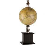 Better & Best Mappamondo con piedistallo, Legno, Carta, Metallo, Nero/Beige, 10Â x 10Â x 24,5Â cm