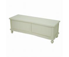 Vacchetti Giuseppe 8028370000 Mobile Cassapanca, Legno, Bianco, 120x40x42 cm